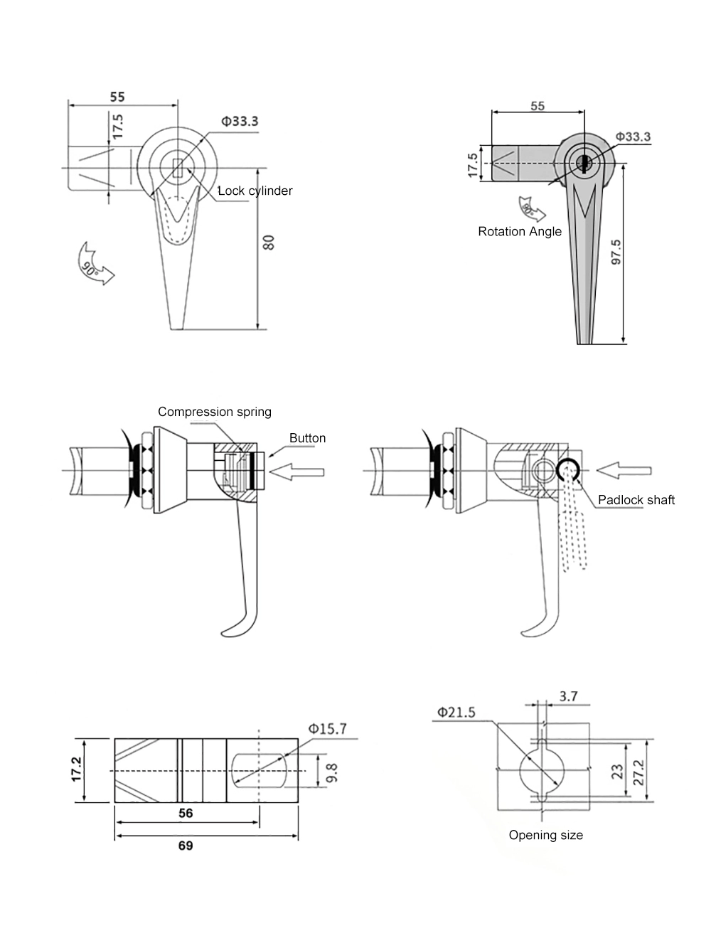 Communication Cabinet Network Instrumentation Cabinet Handle Locks