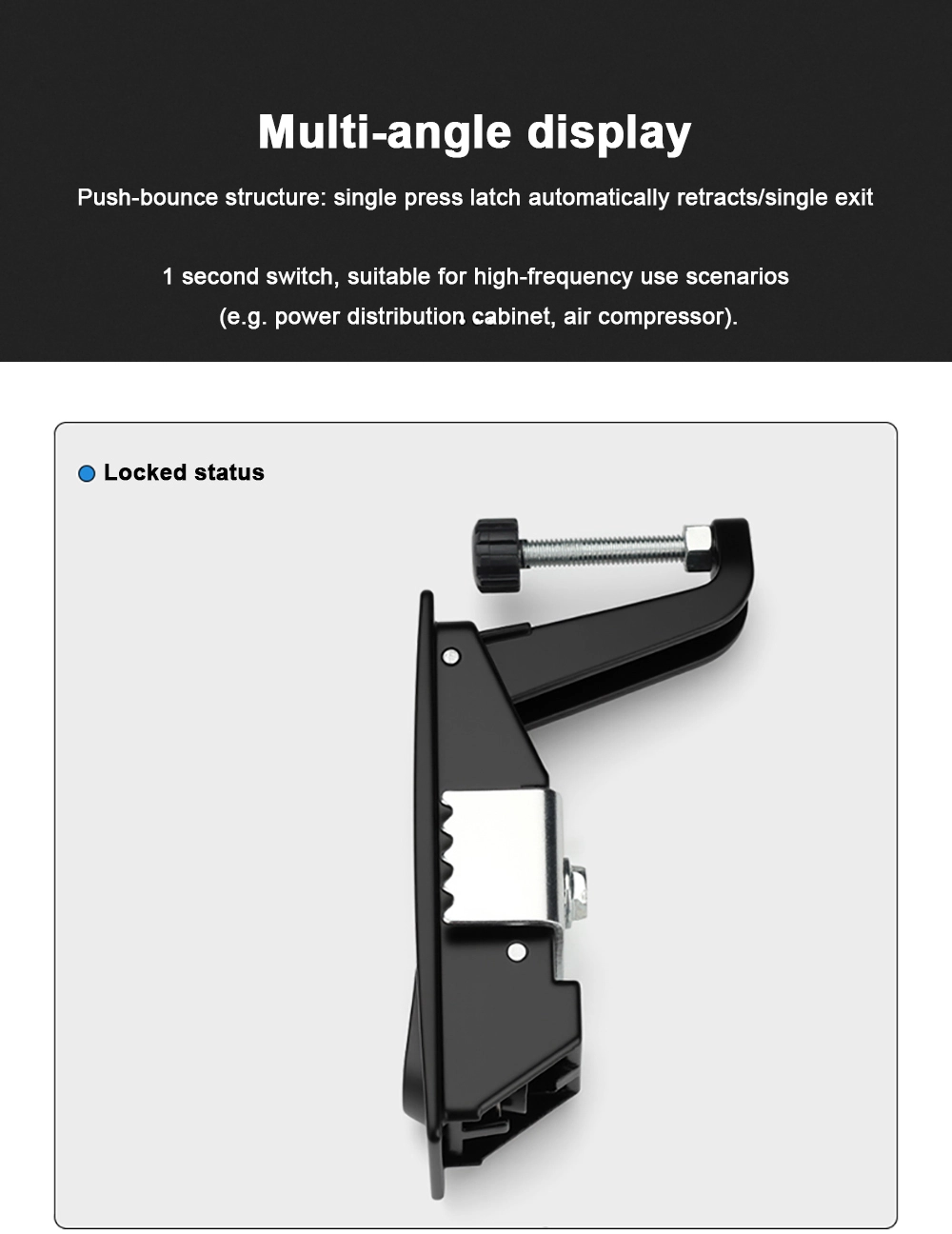 Adjustable Button Bounce Cabinet Lock